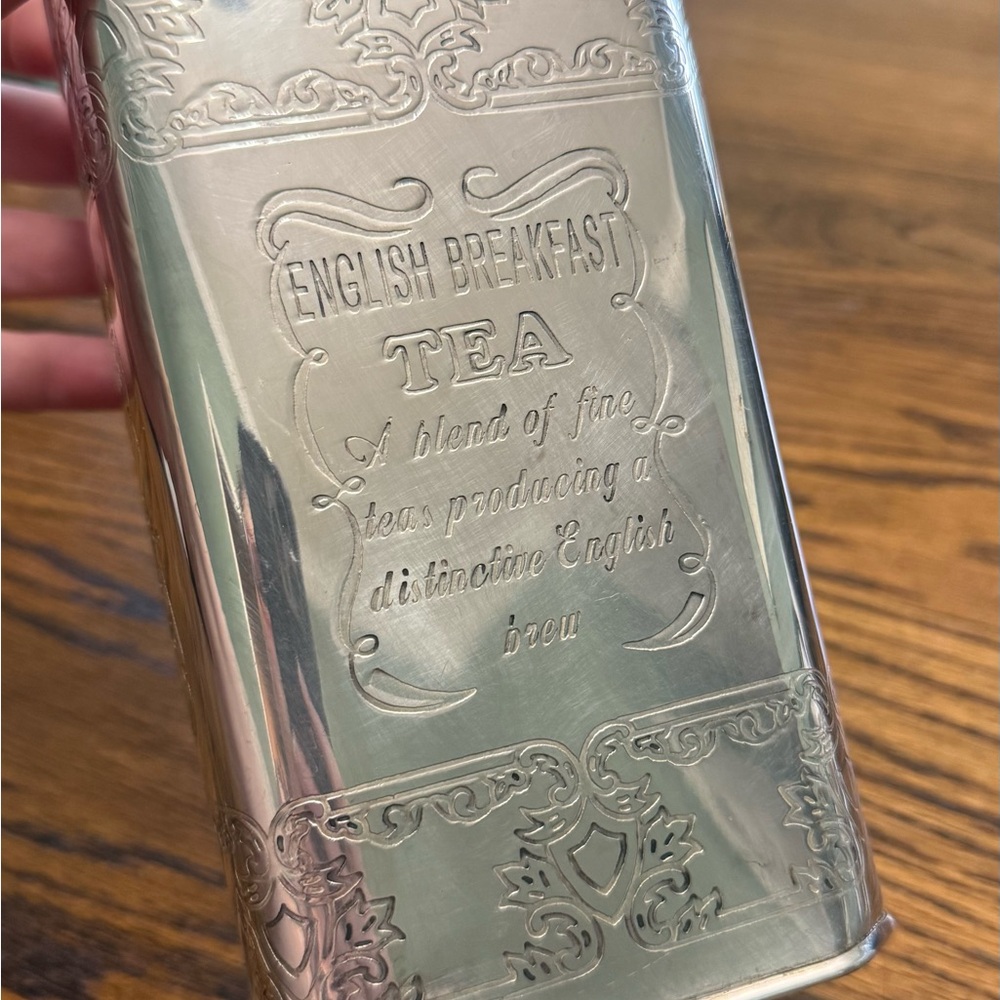 Vintage Silver Plated Tea Canister -